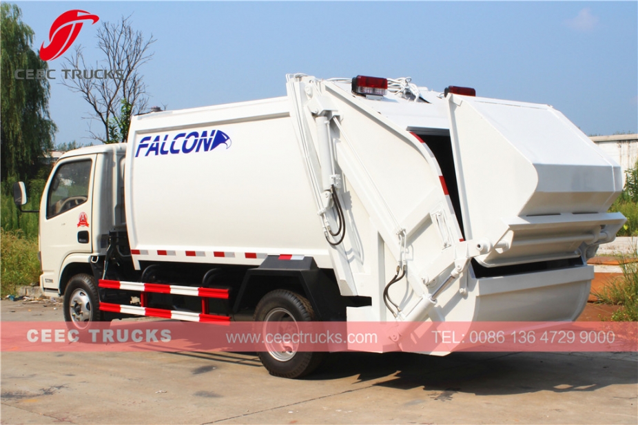 Best quality Dongfeng 5CBM garbage compactor truck