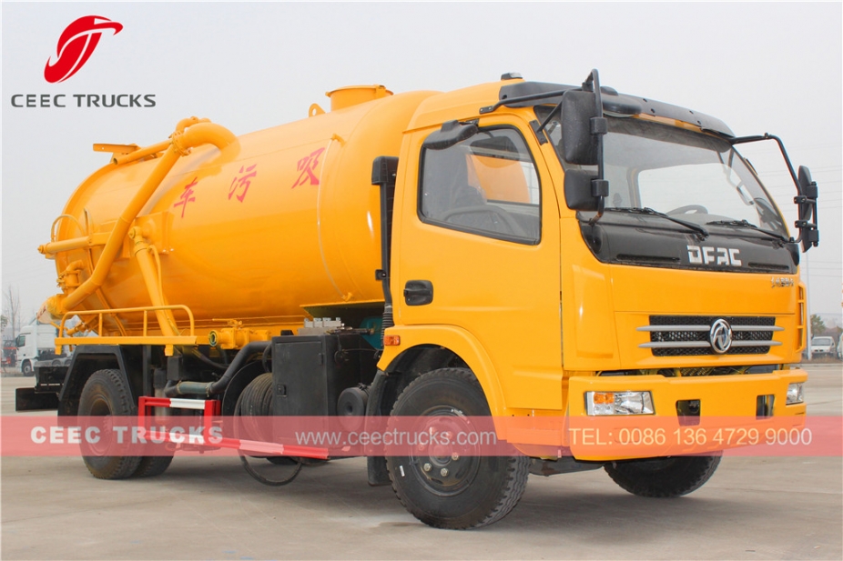 6CBM sewage suction tank truck