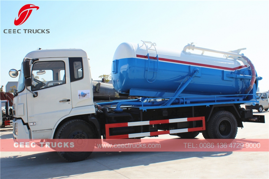 Dongfeng 10,000L вакуумдық кәріздік жүк көлігі