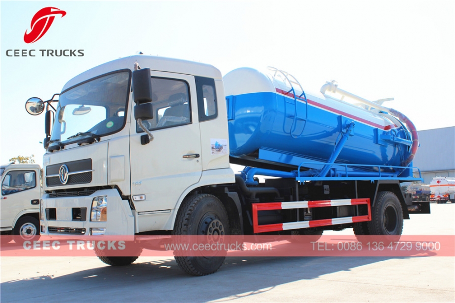 Dongfeng 10,000L вакуумдық кәріздік жүк көлігі