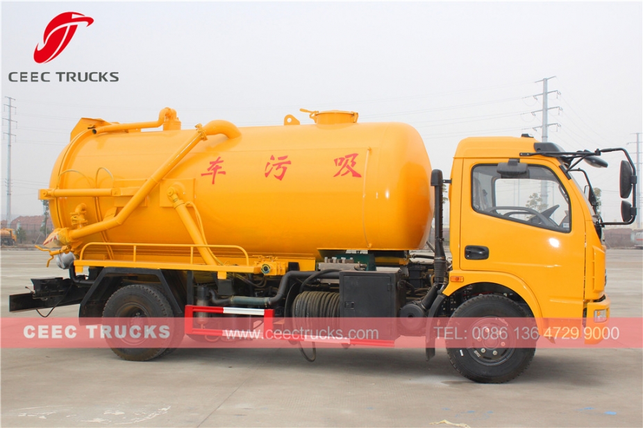 6CBM sewage suction tank truck