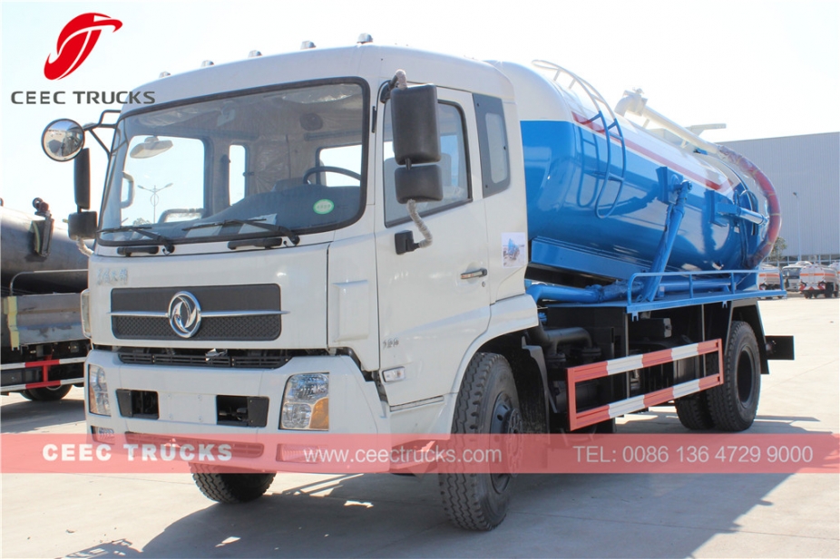 Dongfeng 10,000L вакуумдық кәріздік жүк көлігі