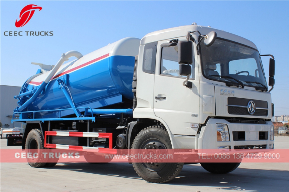 Dongfeng 10,000L вакуумдық кәріздік жүк көлігі