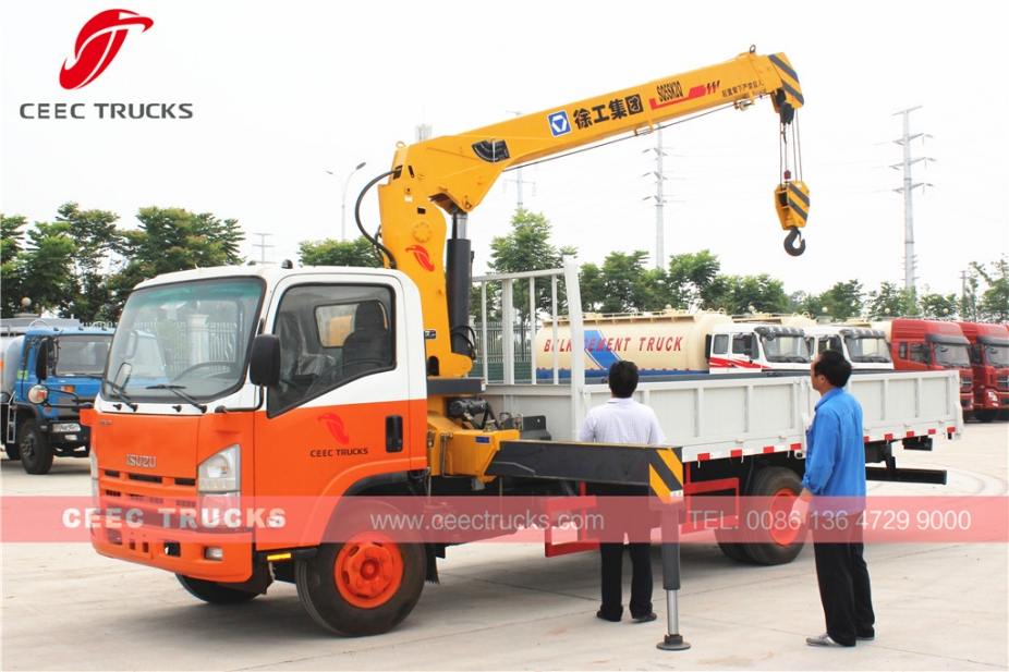 ISUZU 5 T truck mounted crane for sale