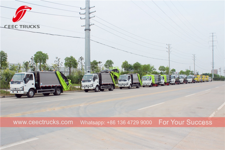 5 CBM capacity garbage compactor truck