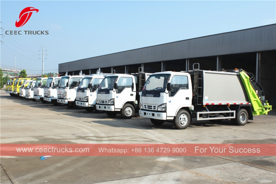 5 CBM capacity garbage compactor truck