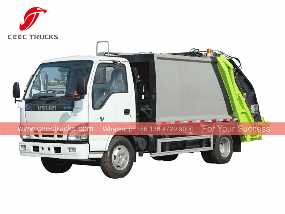 5 CBM capacity garbage compactor truck