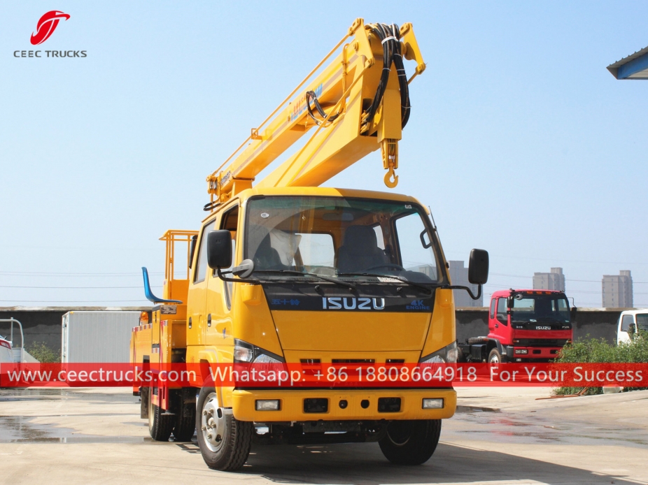 ISUZU 16м әуе платформасы жұмыс істейтін жүк көлігі