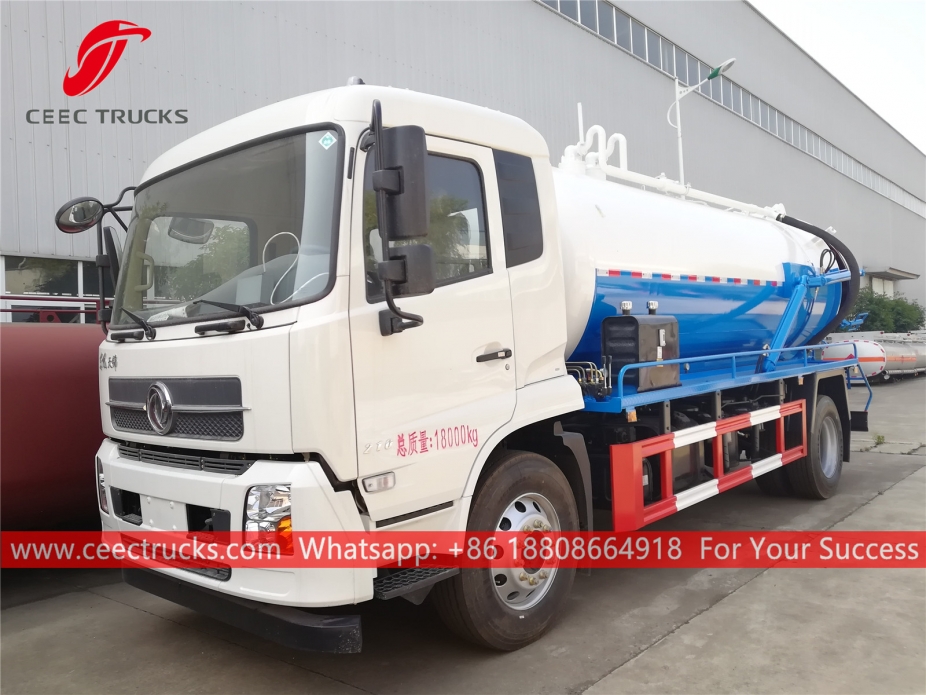 10CBM вакуумдық канализациялық цистерна DONGFENG