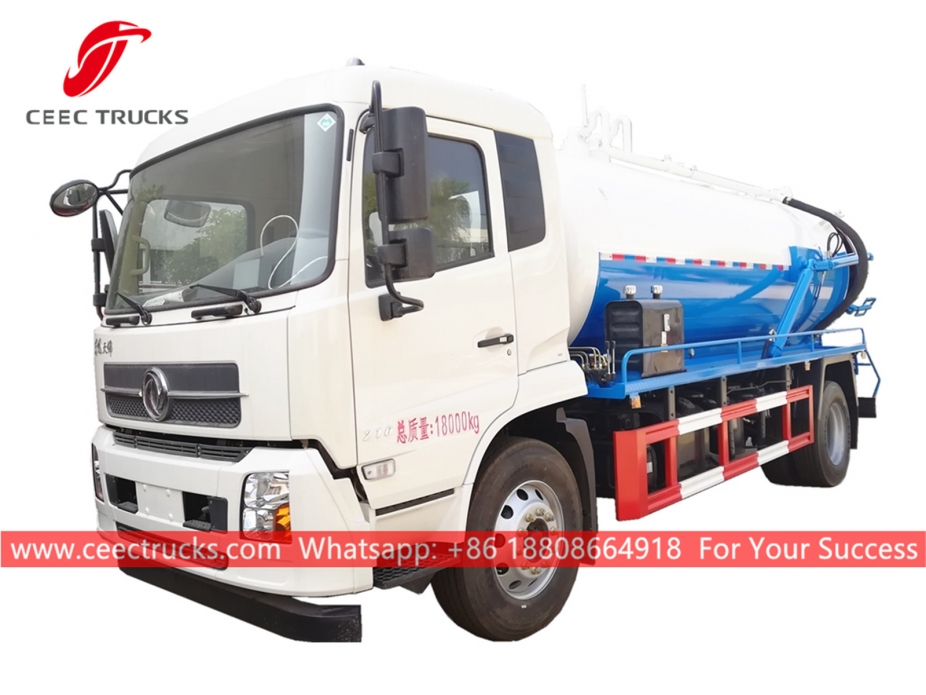 10CBM вакуумдық канализациялық цистерна DONGFENG