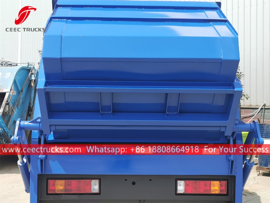 european standard 8,000 liters compressed garbage truck body