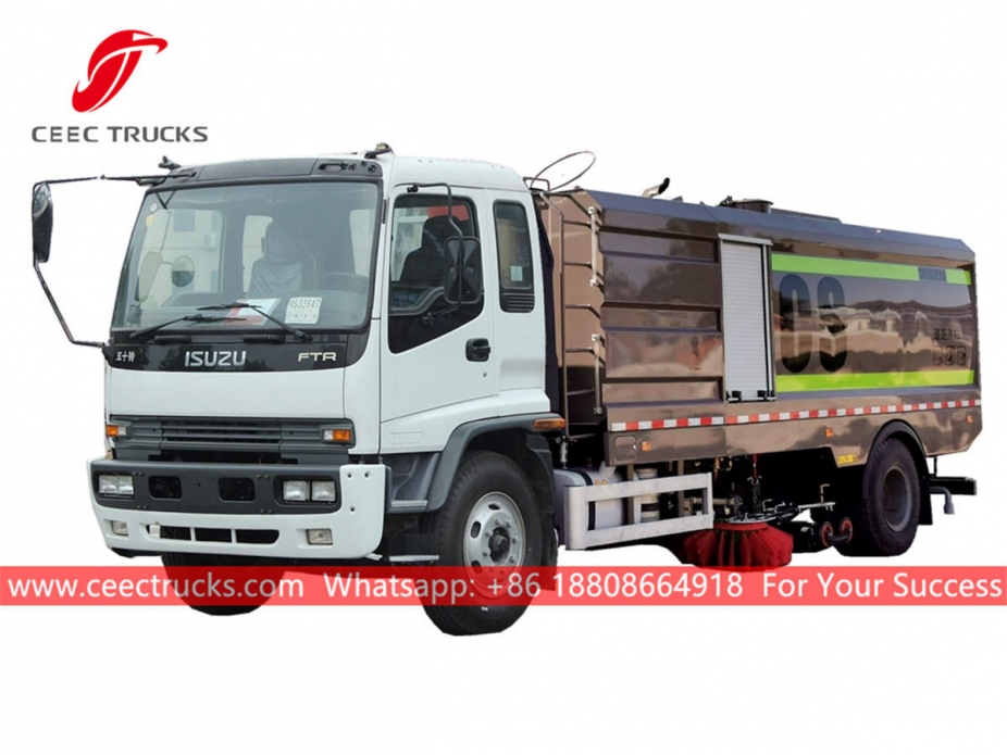 ISUZU 16cbm street sweeper truck with washing system