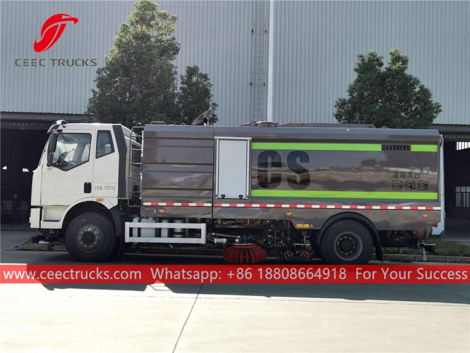 ISUZU 16cbm street sweeper truck with washing system