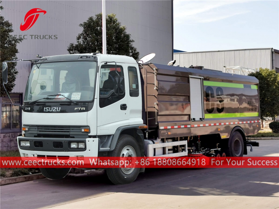 ISUZU 16cbm street sweeper truck with washing system