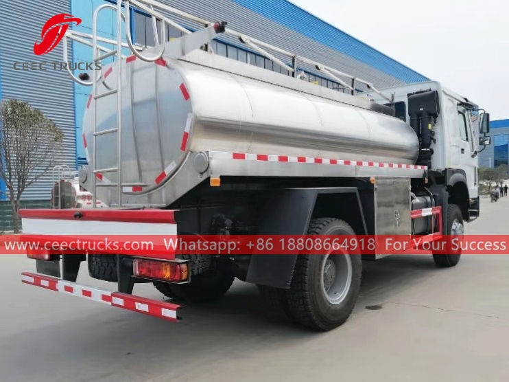 HOWO stainless steel milk tank truck