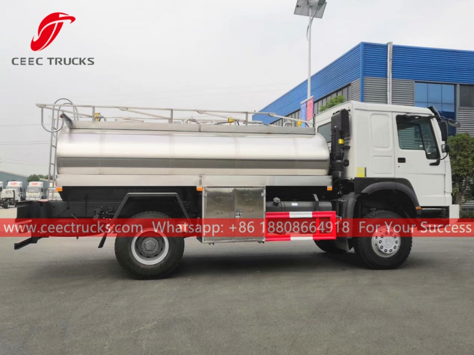 HOWO stainless steel milk tank truck