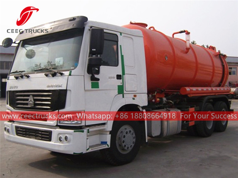 HOWO 6×4 vacuum tanker truck