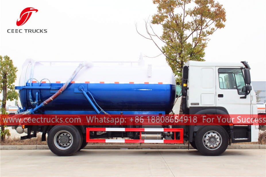 HOWO 4×2 right hand drive sewage suction truck