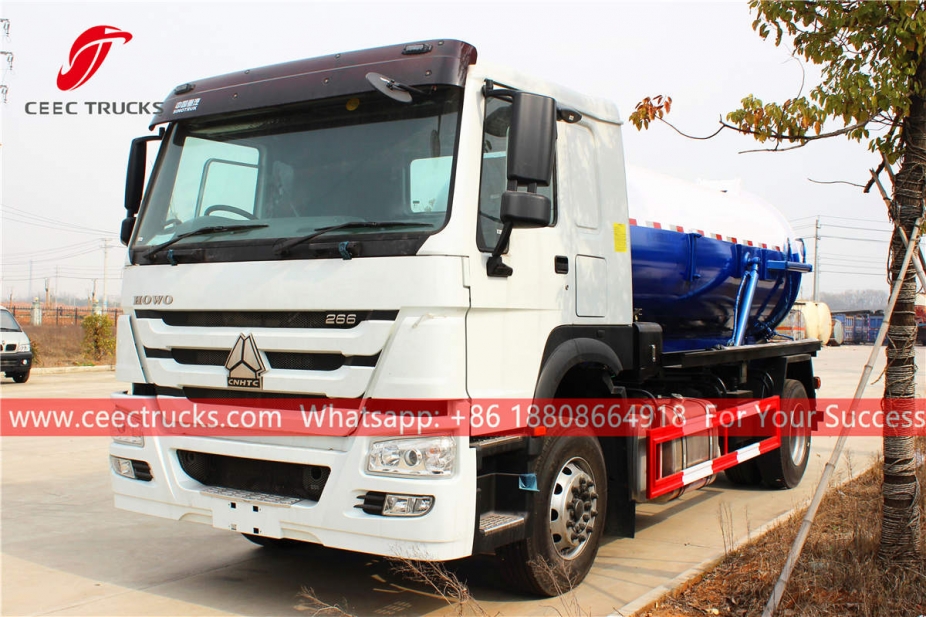 HOWO 4×2 right hand drive sewage suction truck