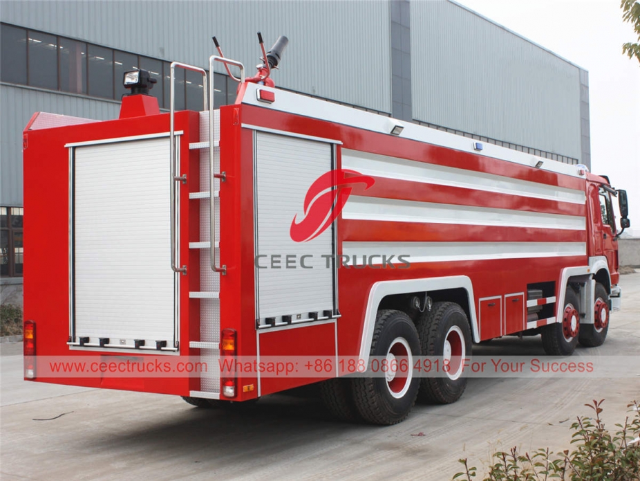 HOWO 8×4 foam fire lorry