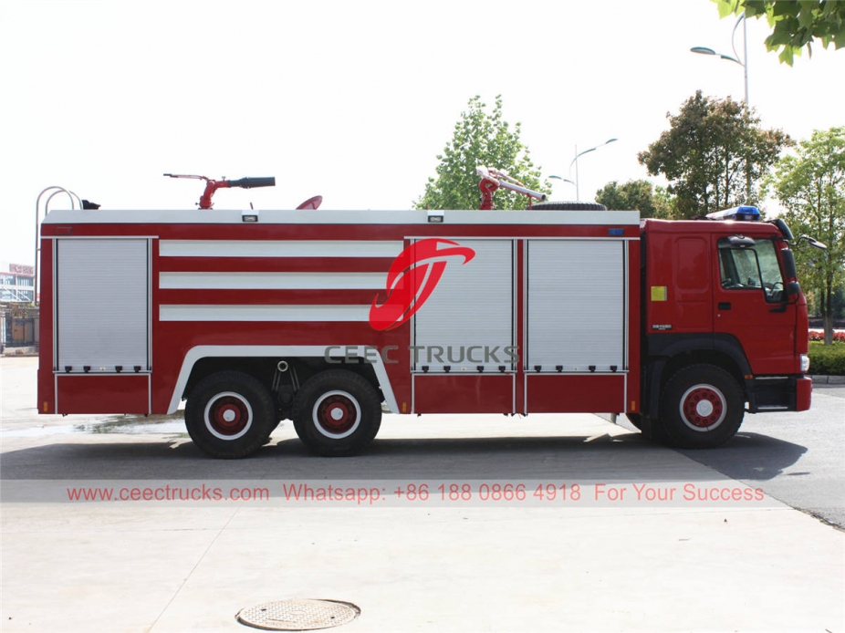 HOWO dry powder fire lorry