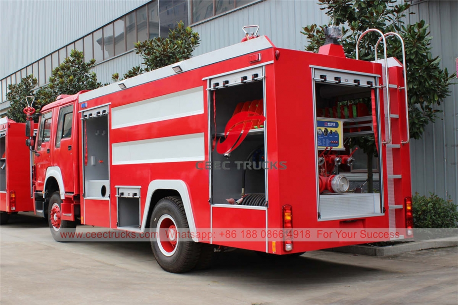 HOWO 10 ton water tank fire truck