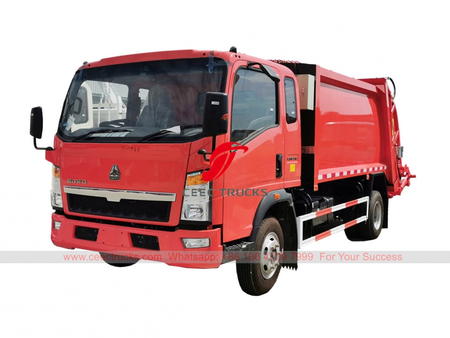 HOWO Rear load garbage truck for sale