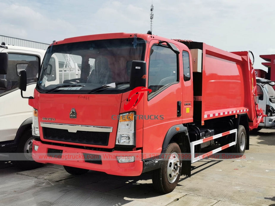 HOWO Rear load garbage truck for sale