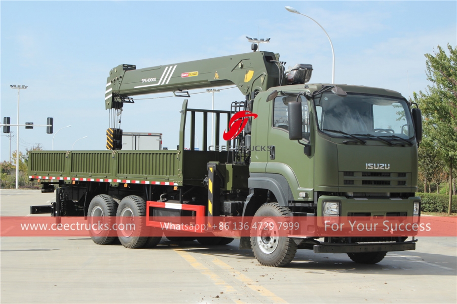 ISUZU truck with crane palfinger SPS40000 export to Asia countries