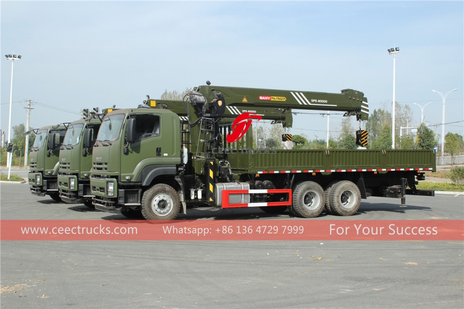 ISUZU truck with crane palfinger SPS40000 export to Asia countries