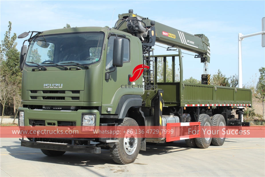 ISUZU truck with crane palfinger SPS40000 export to Asia countries