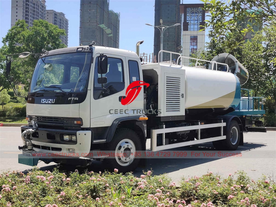 ISUZU water truck mounted dust suppression system