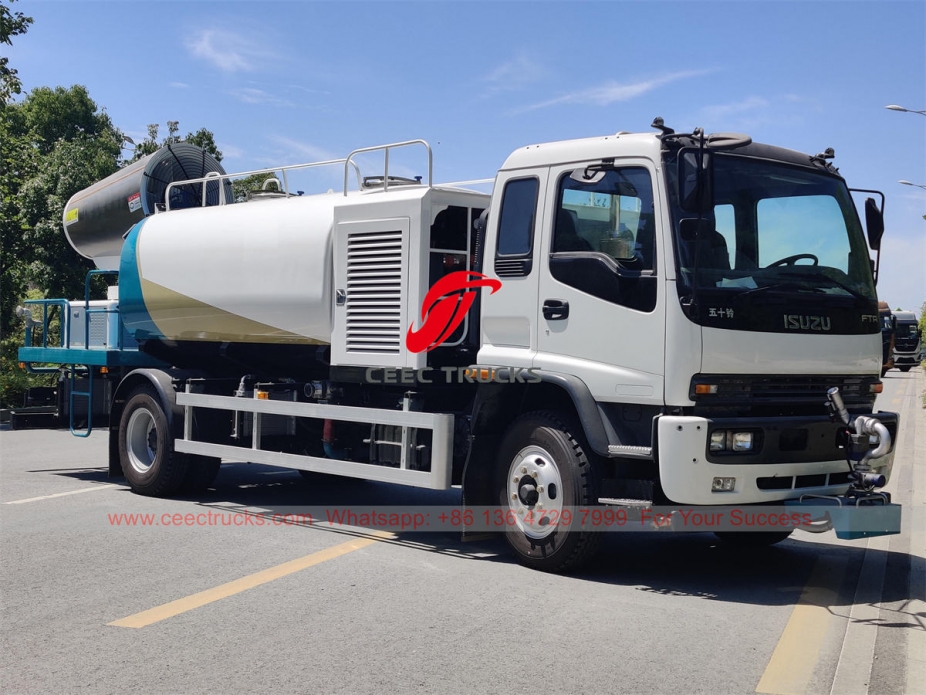 ISUZU water truck mounted dust suppression system