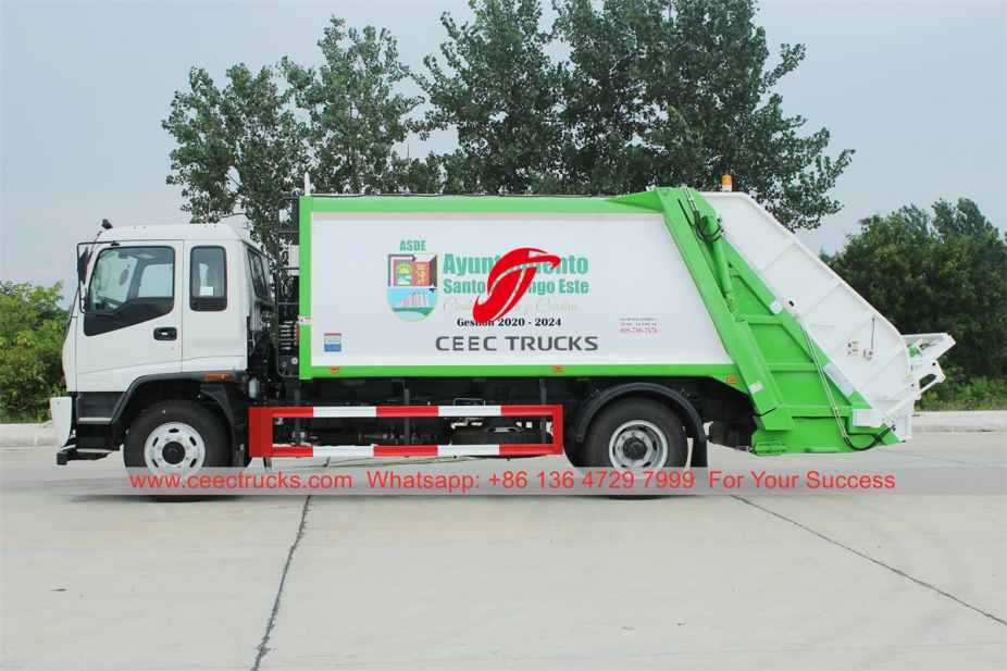 ISUZU FTR back loading garbage truck