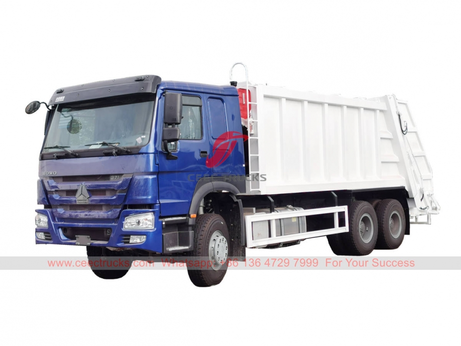 HOWO 20CBM refuse compactor truck for export