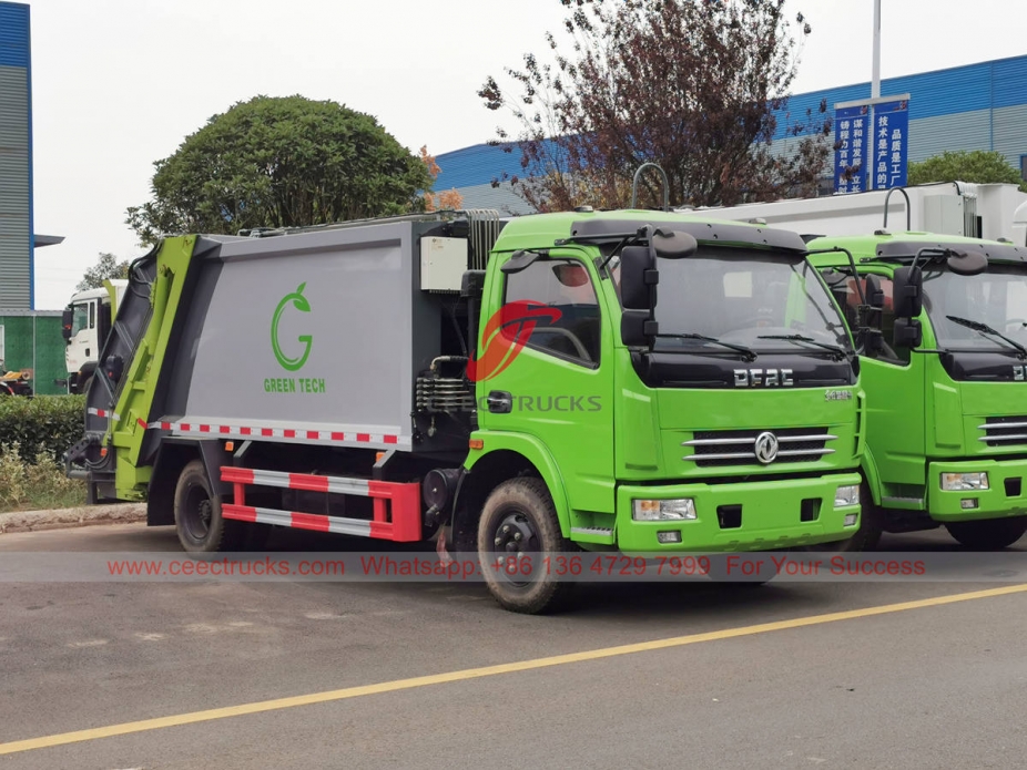 Dongfeng 6 wheeler garbage compression truck