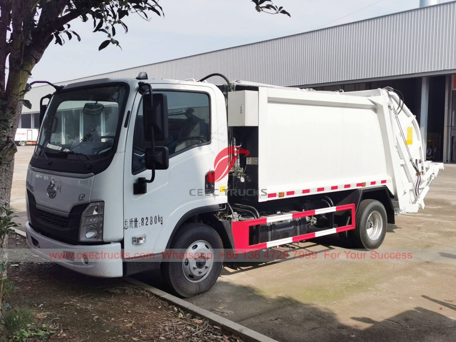 Chenglong 6 wheeler garbage compactor truck