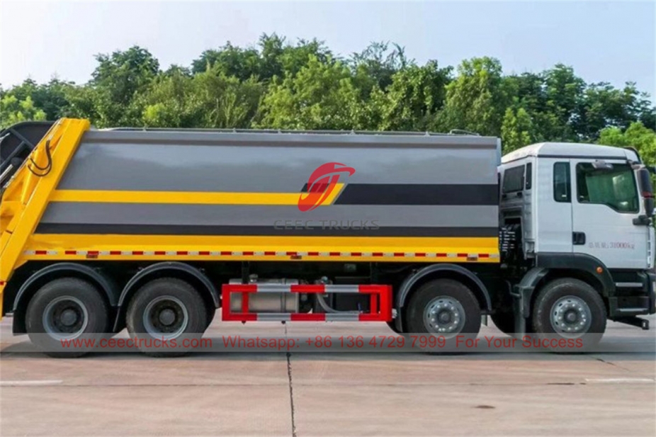 HOWO 12 wheeler refuse compactor truck for sale