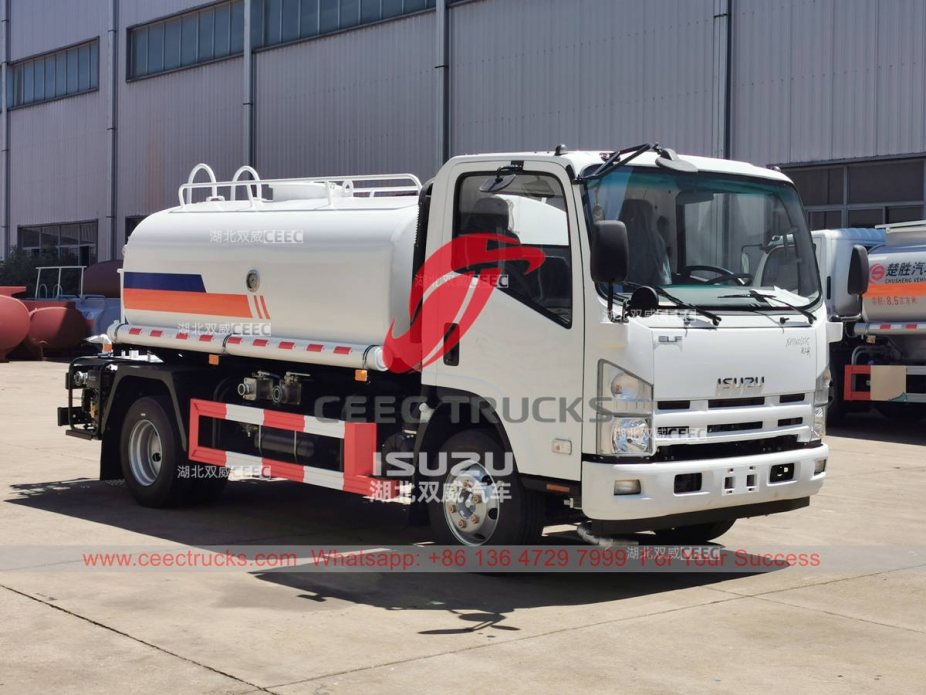 Philippines ISUZU 700P 190HP stainless steel water bowser for sale