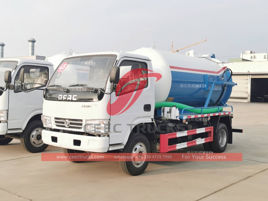 Dongfeng 5CBM vacuum pump trucks at best price