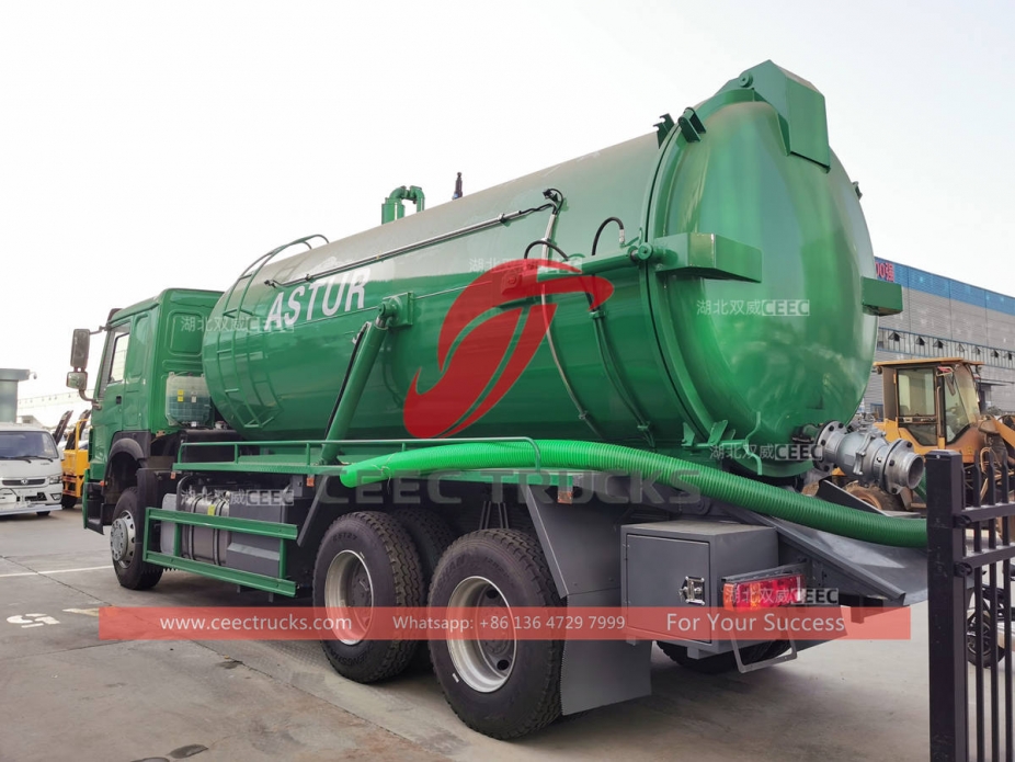 howo 20000 liters vacuum sewage suction truck at best price