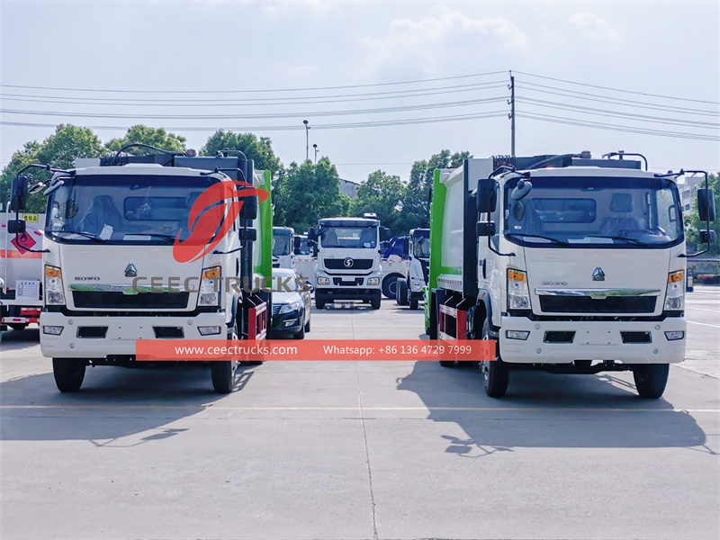 SINOTRUK compactor garbage 8cbm bin lorry for sale