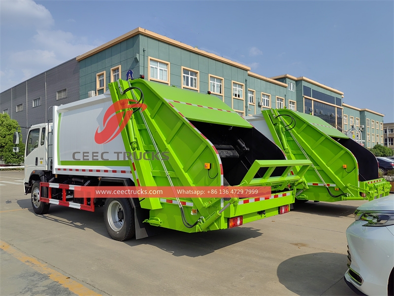 SINOTRUK compactor garbage 8cbm bin lorry for sale