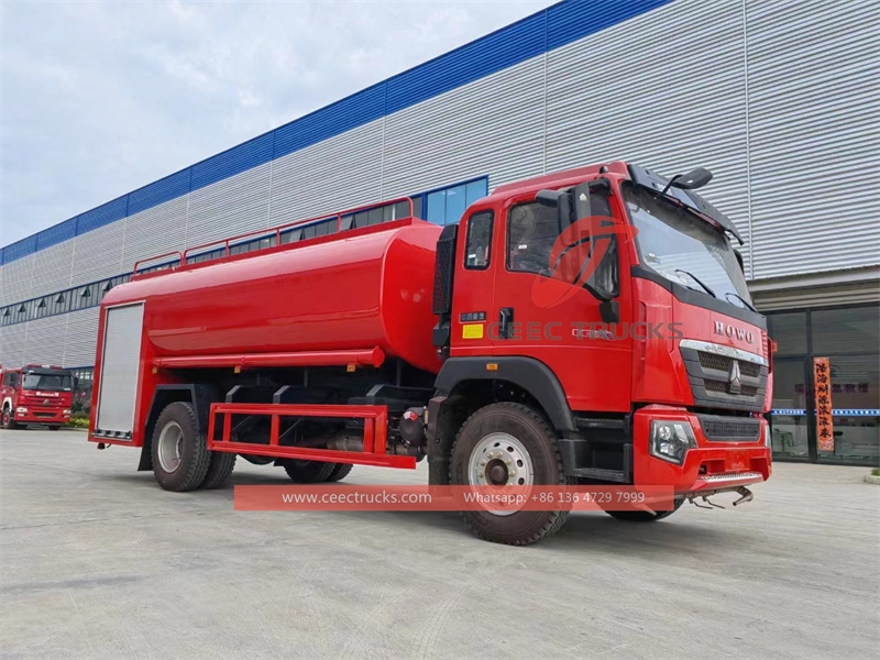 HOWO fire fighting 8,000L water tank truck with factory direct sale