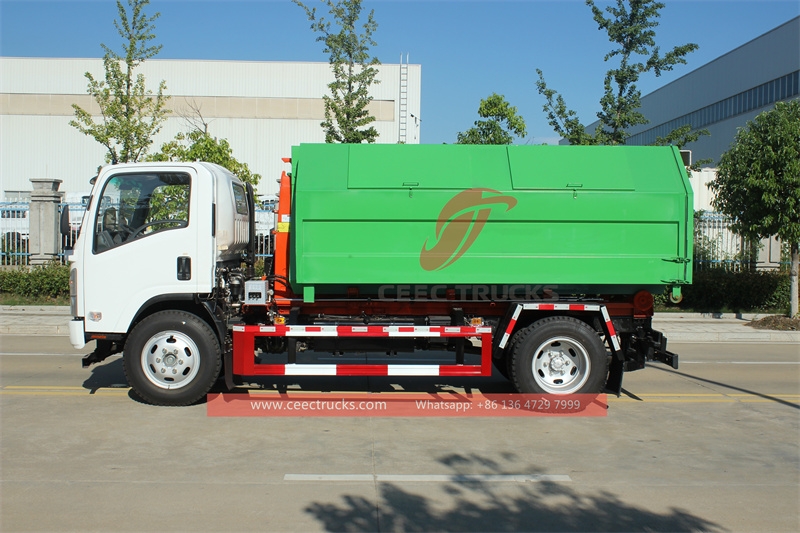 ISUZU NPR 10cbm hook loader truck with factory direct sale