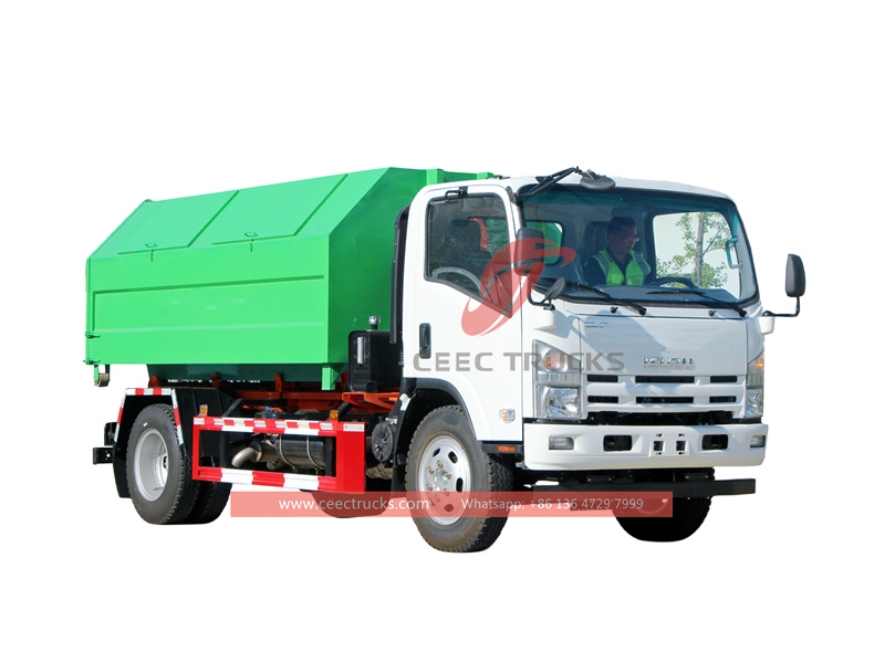 ISUZU NPR 10cbm hook loader truck with factory direct sale