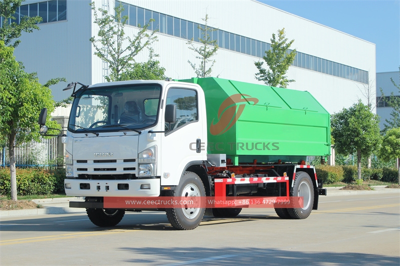 ISUZU NPR 10cbm hook loader truck with factory direct sale