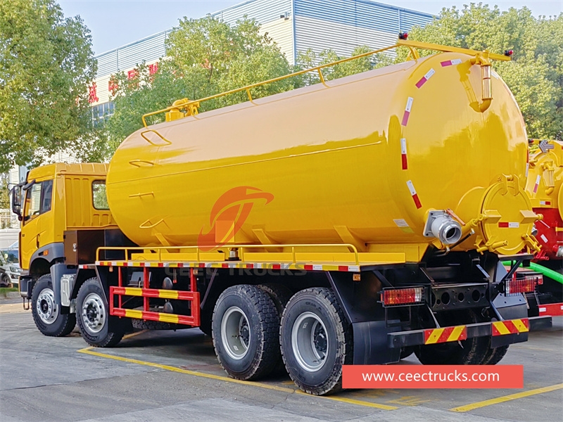 FAW RHD 8x4 Vacuum Sewage Suction Tanker Truck For sale