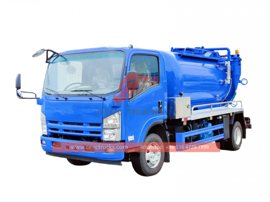 ISUZU NPR 190hp Vacuum Tank Truck with factory direct sale