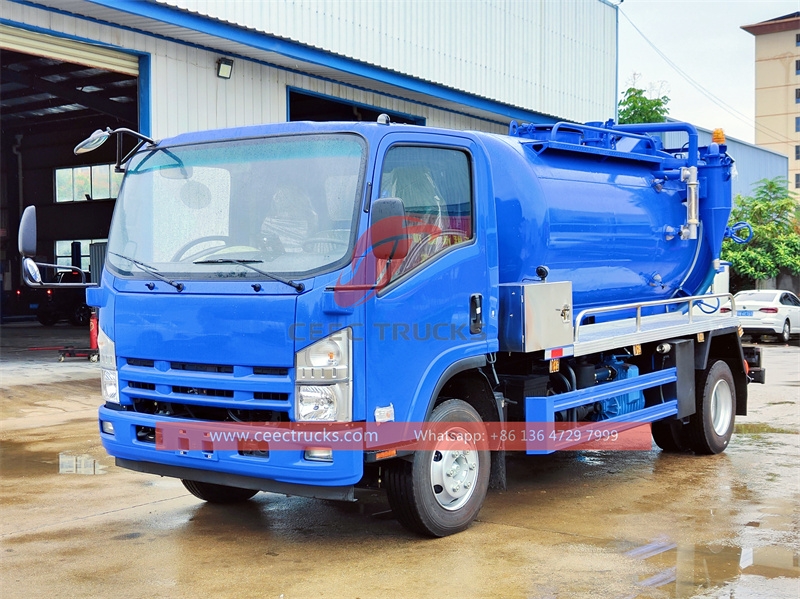 ISUZU NPR 190hp Vacuum Tank Truck with factory direct sale